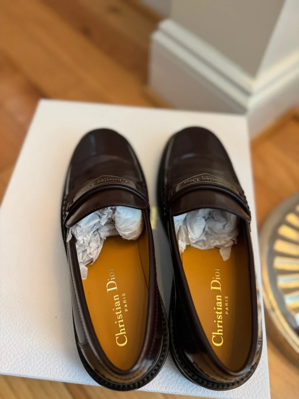 Dior Women’s Penny Loafer in Deep Amaranth Brown - Picture 6 of 11